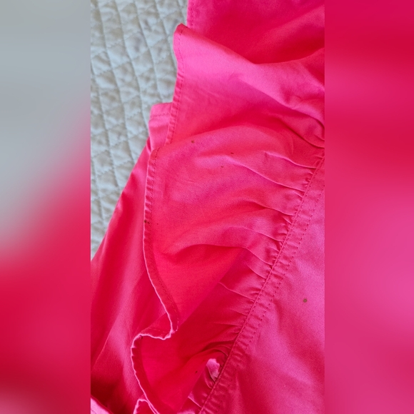 Pink Ruffled Button-Down Dress - Picture 7 of 15